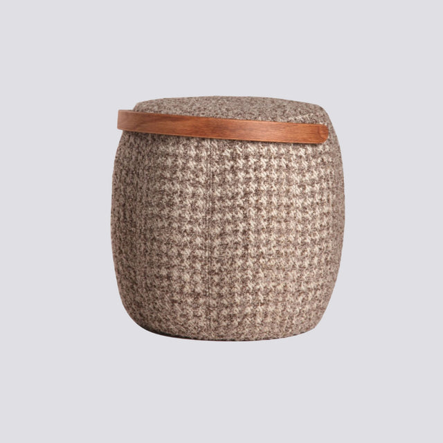 Bakraç Pouf Mink Walnut