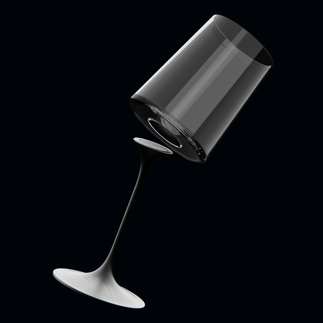 Split Glass - Kırmızı Şarap Bardağı - Siyah
