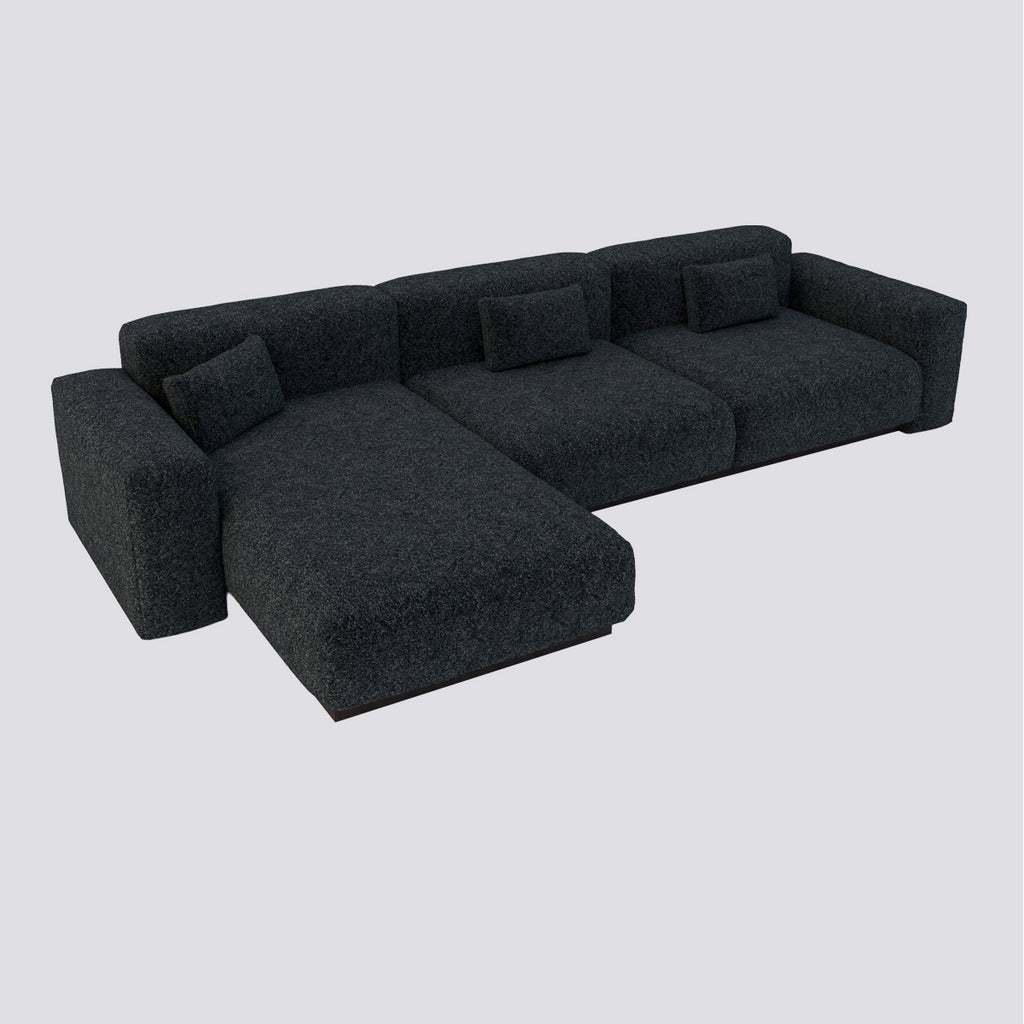 Tierra 3'lü Daybed Koltuk - Koyu Gri