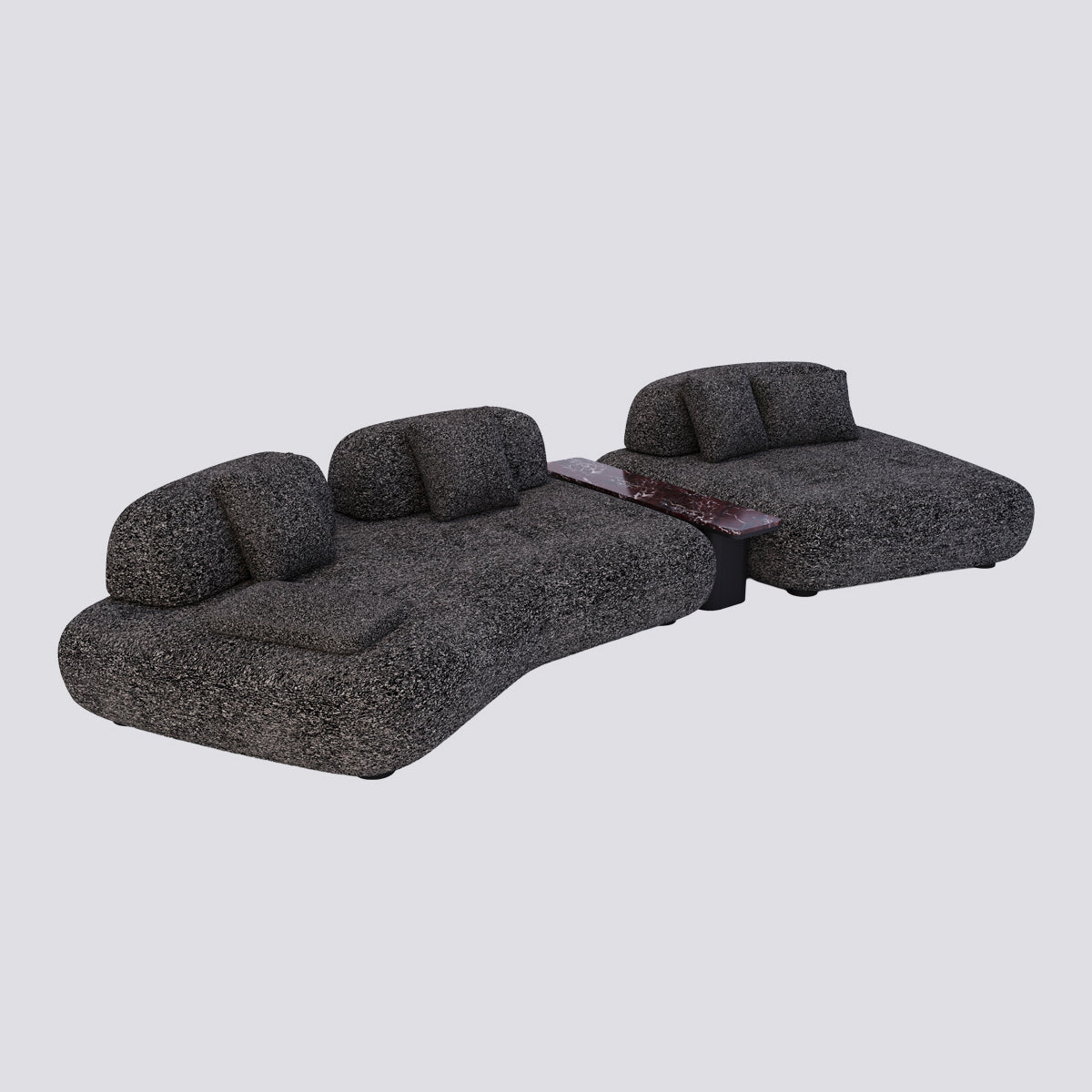 Ruby Triple L-Shaped Sofa with End Table Module