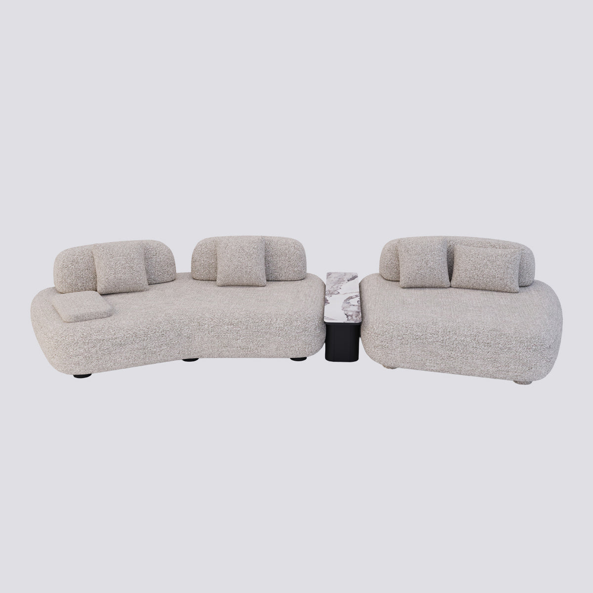 Ruby Triple L-Shaped Sofa with End Table Module