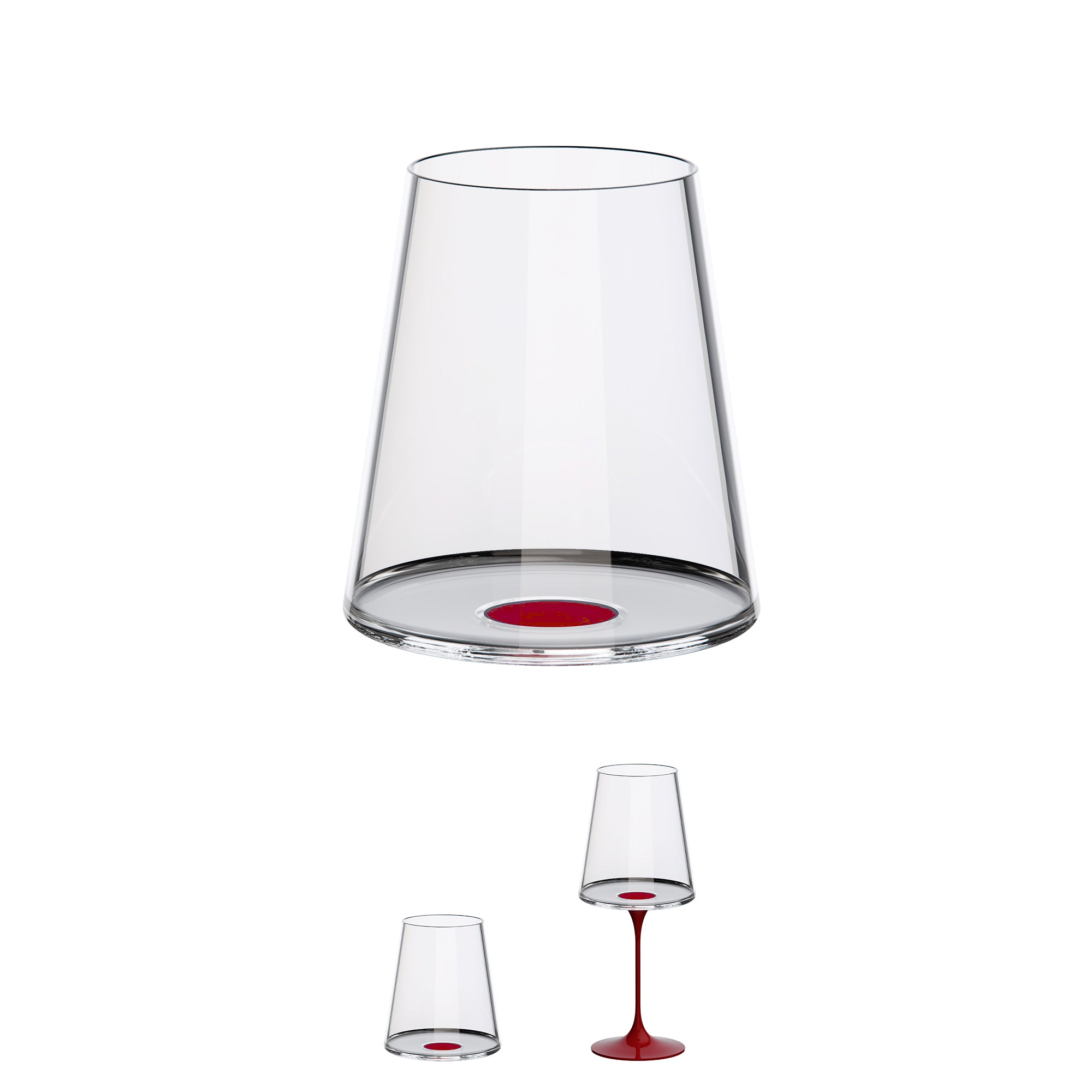 Split Glass Kırmızı Şarap Bardağı