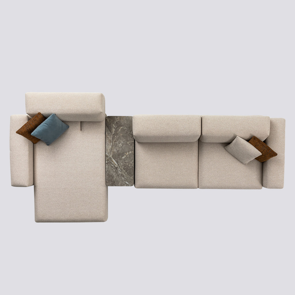 Tierra Üçlü Daybed Koltuk İle Ara Sehpa Modül