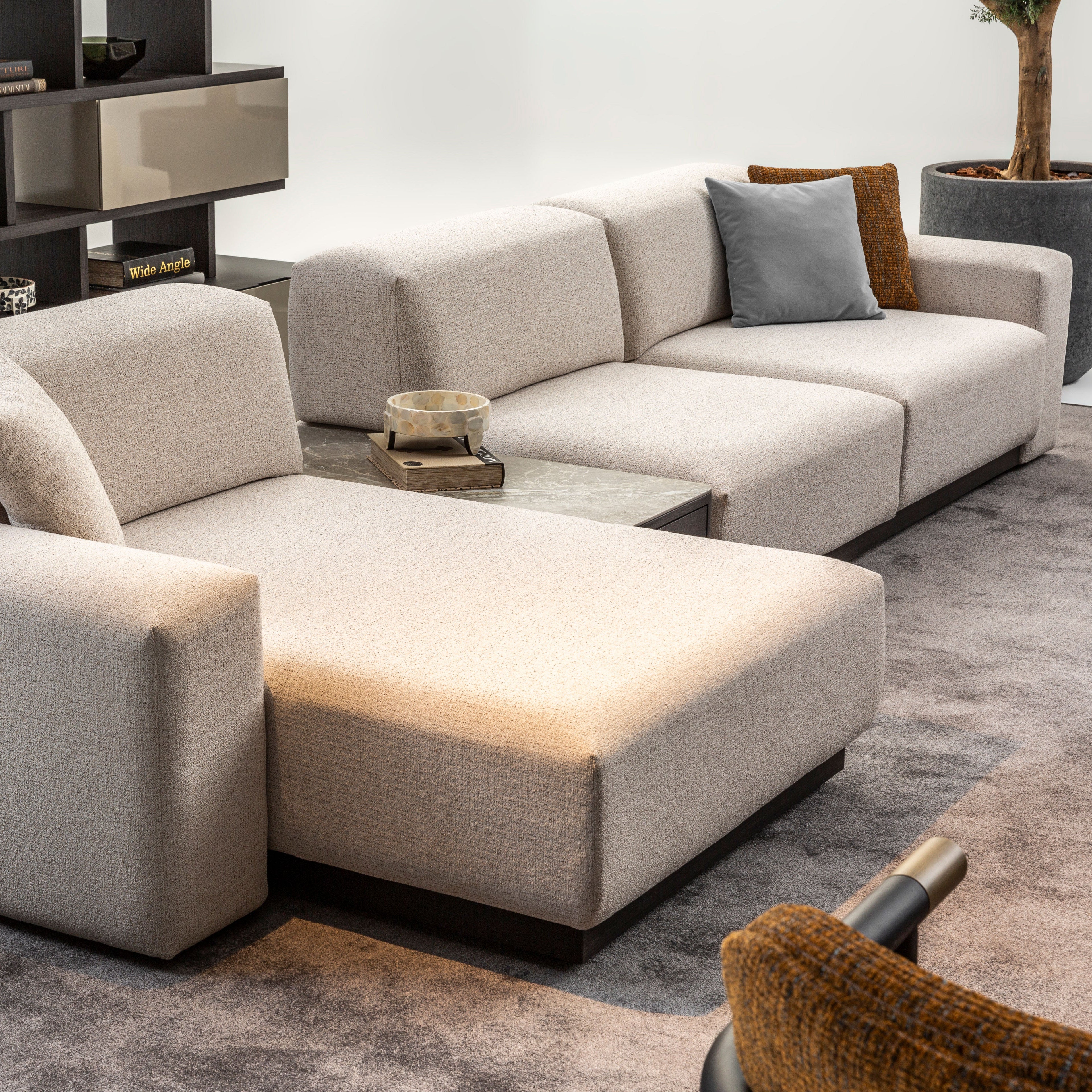 Tierra Triple Daybed Sofa with Side Table Module