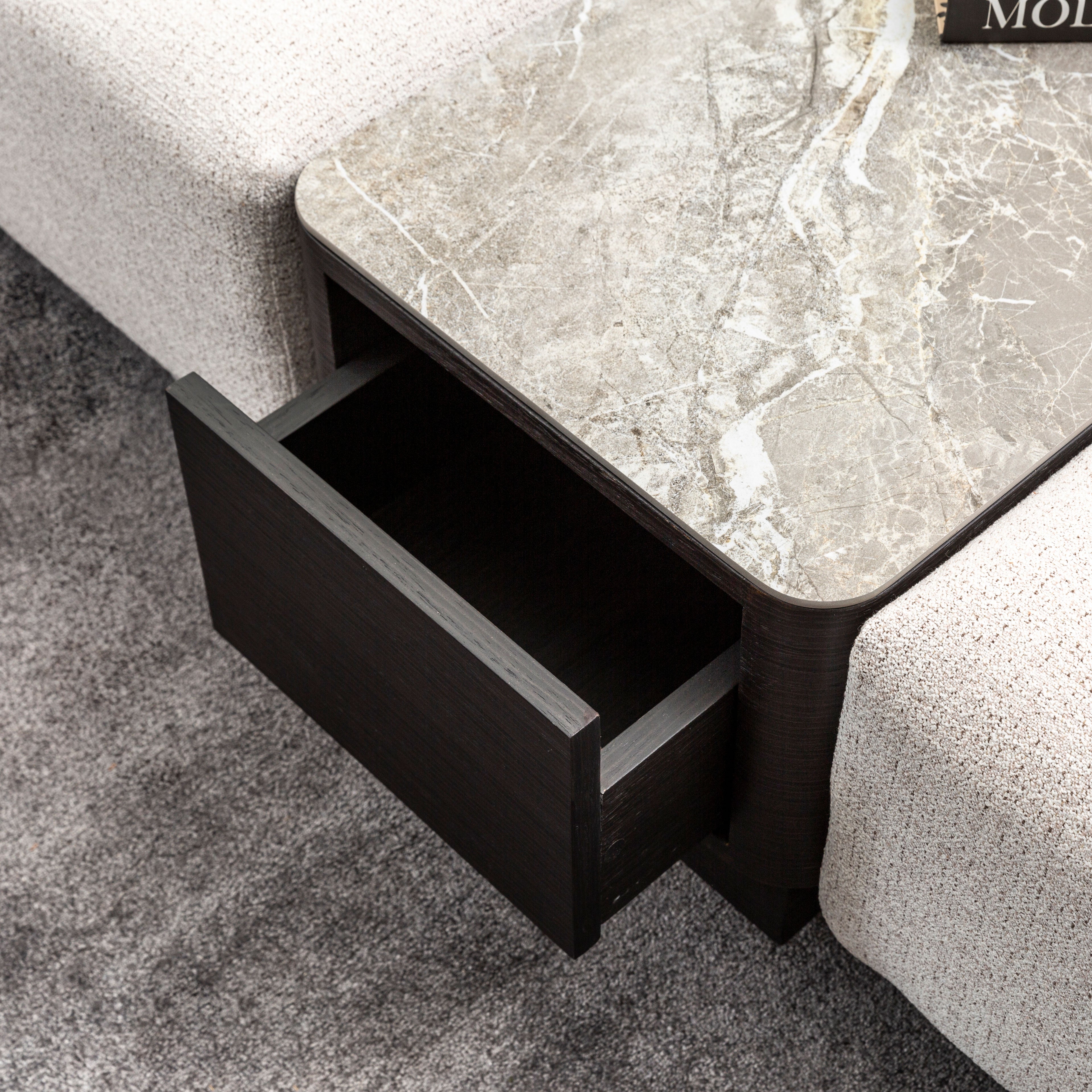 Tierra Triple Daybed Sofa with Side Table Module