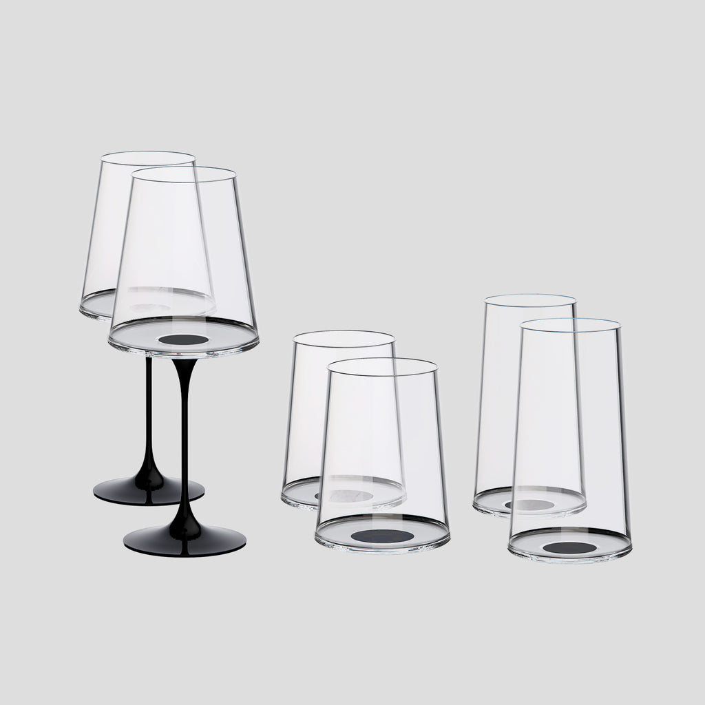 Split Glass – Tüm Bardaklar – Siyah (2'li Set)