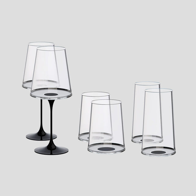 Split Glass – Tüm Bardaklar – Siyah (2'li Set)