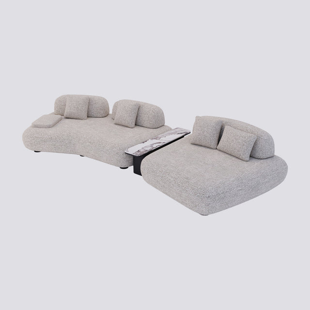 Ruby 3'lü L Sehpalı  L - Krem