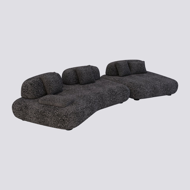 Ruby 3'lü L - Siyah