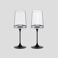 Split Glass – Beyaz Şarap Kadehi – Siyah (2'li Set)